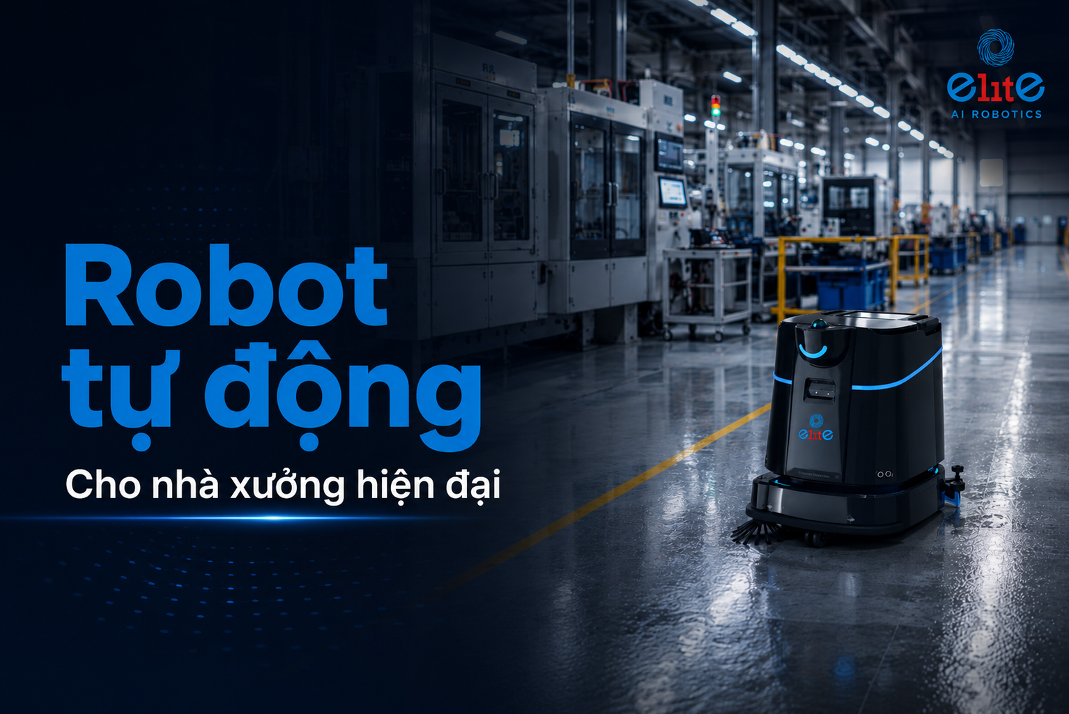 Xu hướng ứng dụng robot vệ sinh tự động trong nhà xưởng hiện đại